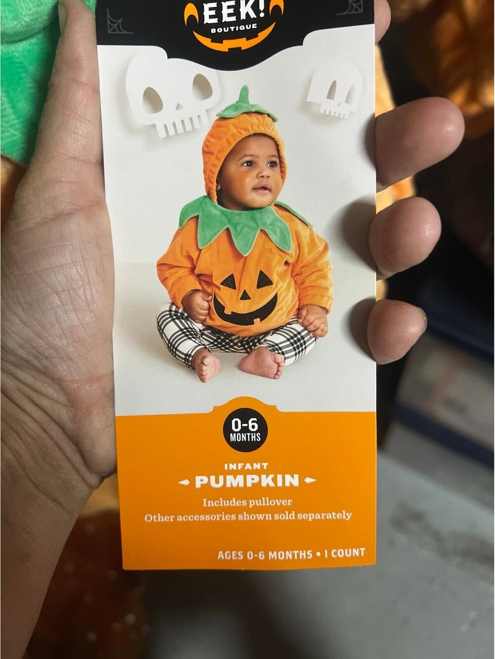 Baby pumpkin costume size 0/6 months